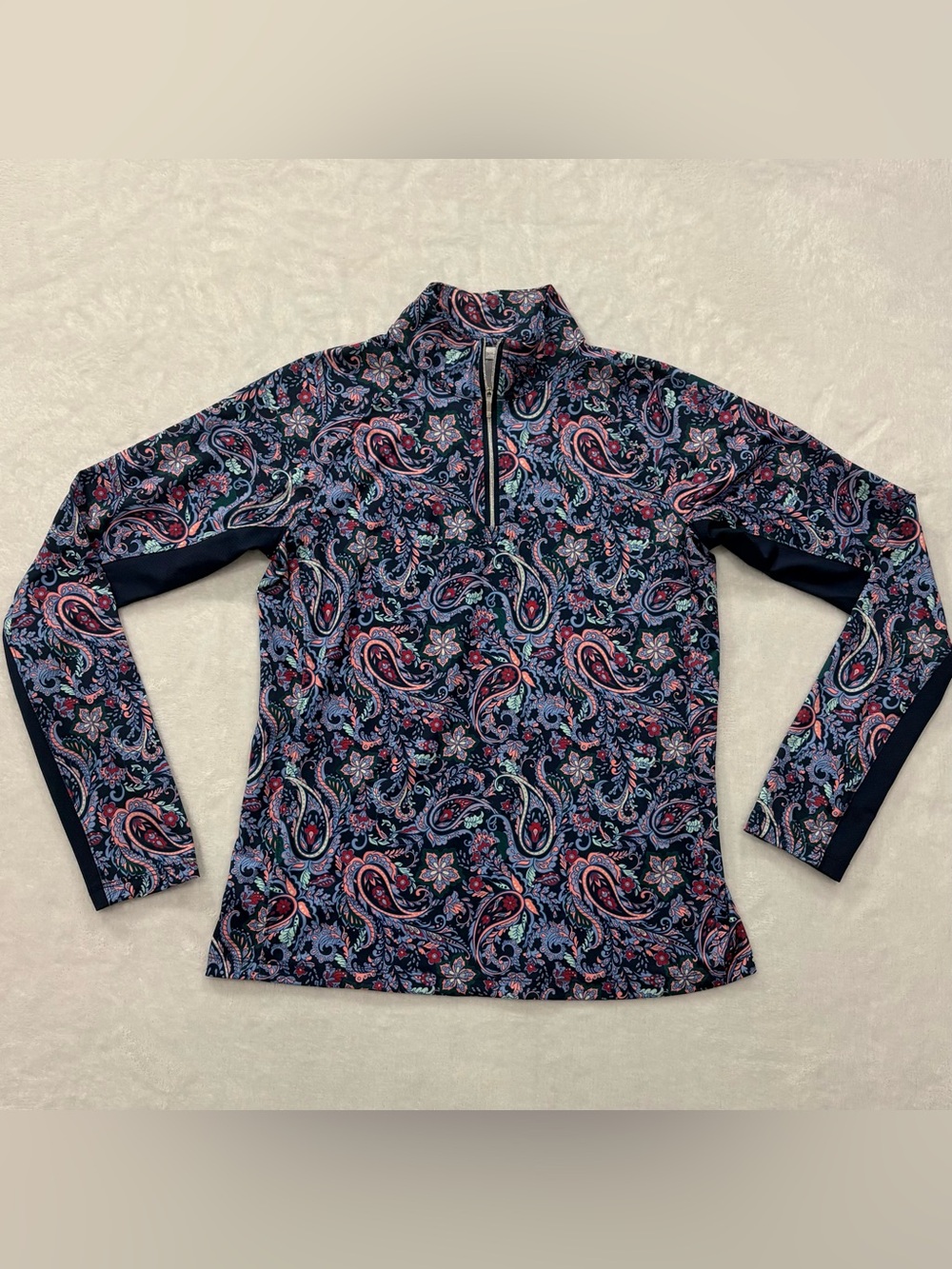Lady Hagen Paisley Performance Golf 1/4 Zip Pullover Top Women’s Size S